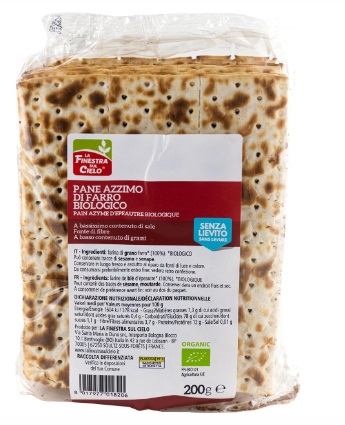 La Finestra Sul Cielo Pane Azzimo Di Farro 200 g